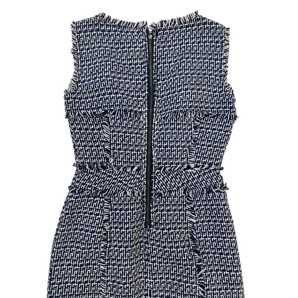 Tory Burch Petula Boucle Tweed Dress in Black Navy Multi Size 0 - Picture 8 of 10